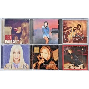 Lot of 6 Women of Pop CDs Taylor Swift Cher Streisand Celine Dion
